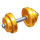 lucky dumbbells gold dumbbell symbol icon
