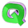 lucky dumbbells letter q symbol icon
