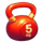 lucky dumbbells red kettlebell symbol icon