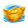 lucky fortune cat gold symbol icon