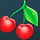 lucky fruit lines cherries symbol icon