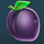 lucky fruit lines plum symbol icon