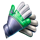 lucky goal gloves symbol icon