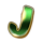 lucky golden dice j symbol icon