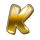 lucky golden dice k symbol icon