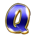 lucky golden dice q symbol icon