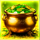 lucky leaf money pot symbol icon