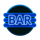 lucky lift bar blue symbol icon