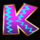 lucky queen k symbol icon