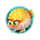 lucky reefs pufferfish symbol icon