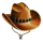 lucky sheriff hold and win cowboy hat symbol icon