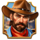 lucky sheriff hold and win gunman symbol icon