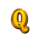 lucky train yellow q symbol icon