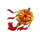 lucky twins red 1 symbol icon