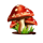 lucky wood mushroom symbol icon
