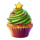 mad hit ho ho hot pudding christmas cupcake symbol icon