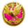 magic pearl gold bird symbol icon