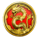 magic pearl gold dragon symbol icon