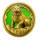 magic pearl gold tiger symbol icon