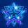 magic stars three blue 3d star symbol icon