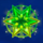 magic stars three green 3d star symbol icon