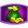 magic treasures gold enchanted shamrock bag symbol icon