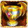 magic treasures gold trophy symbol icon