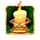 magic treasures golden candle symbol icon