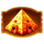 magic treasures hold and win lion piramid symbol icon