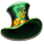 magical leprechaun hat symbol icon