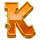 majestic claws hold and hit letter k symbol icon