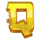 majestic claws hold and hit letter q symbol icon