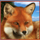 majestic forest fox symbol icon