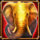 majestic king hold and hit elephant symbol icon