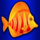 mermaids gold fish symbol icon
