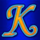 mermaids gold k symbol icon