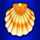 mermaids gold shell symbol icon