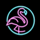 miami jackpots flamingo symbol icon