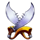 miao mi warriors crossed scimitars symbol icon