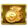 mister cashmore gold coins symbol icon