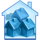 monopoly cash is king blue houses symbol icon