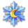 moon princess power of love snowflake symbol icon
