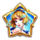 moon princess stargazing blue symbol icon