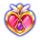 moon princess stargazing red heart symbol icon