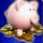 more cash pig symbol icon