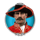 musketeer man blue symbol icon
