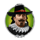 musketeer man green symbol icon
