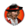 musketeer man red symbol icon