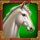 mustang and stallions horse white symbol icon