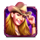 mustanggoldcowgirlsymbol icon
